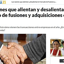 Las razones que alientan y desalientan el mercado de fusiones y adquisiciones en Per